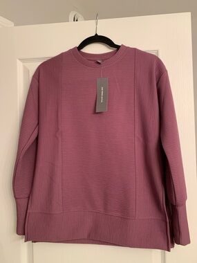 Joe Fresh Dusty Rose Ribbed Crewneck